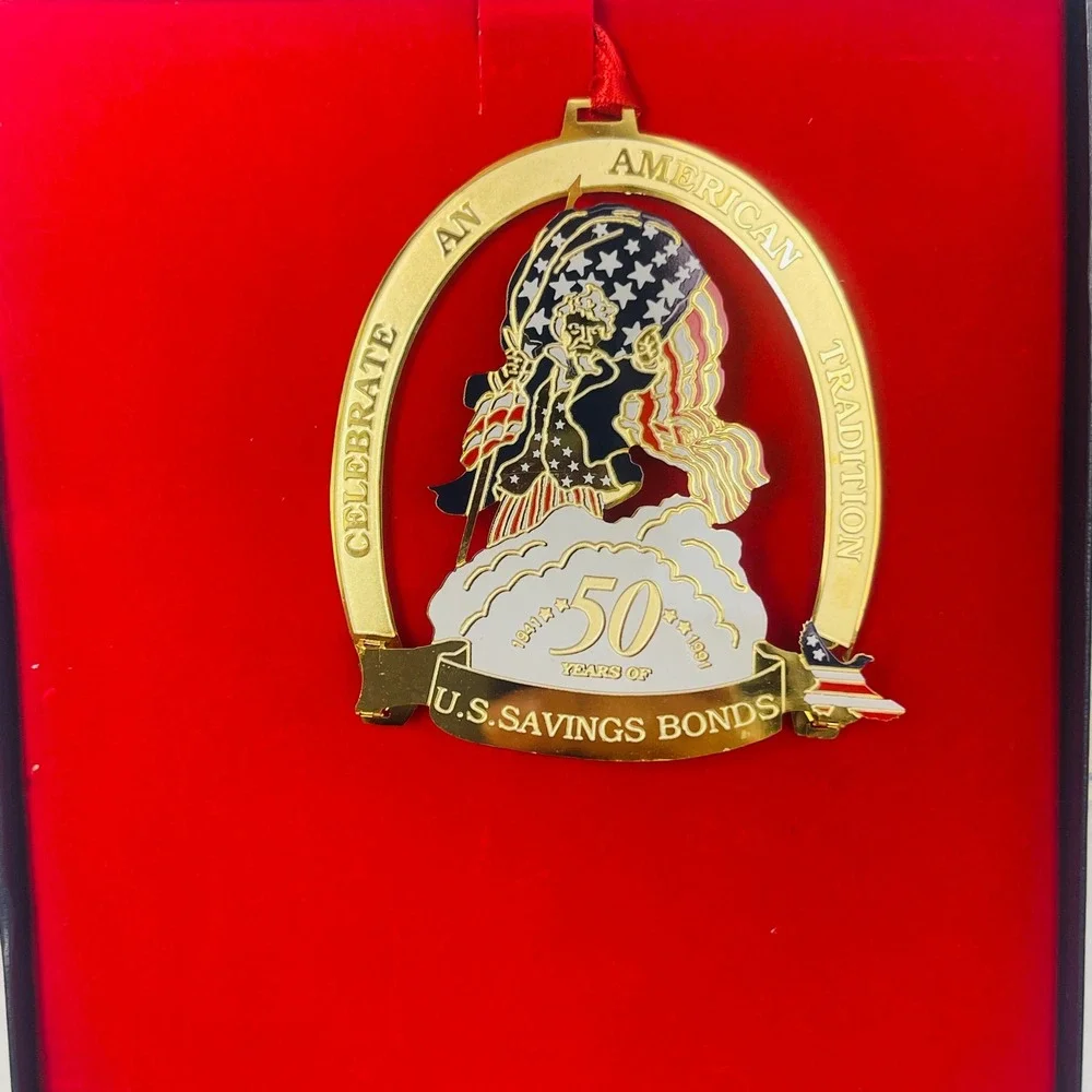 Treasury Historical Association US Savings Bonds 50th Anniversary Ornament Boxed